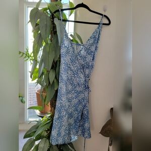 Romwe Fit & Flare Frilled Wrap Dress